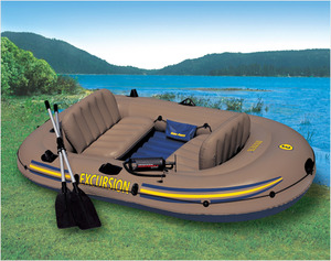 סירה מתנפחת ל 3-4 אנשים EXCURSION כולל משוטים ומשאבה INTEX 68319