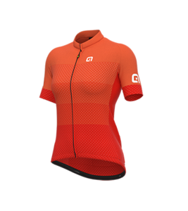 חולצת רכיבת אופניים  נשים SOLID LEVEL LADY JERSEY כתום אלסטית טכנית אולטרא לייט מתקדמת ומנדפת מאוד