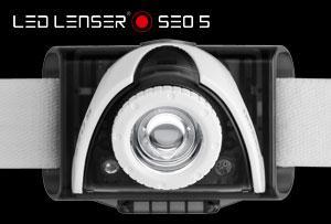 פנס ראש  לחייל עוצמתי 180 לומינס של LED LENSER SEO 5