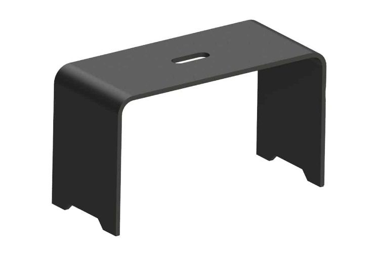 כיסא AVONITE DESIGN שחור למקלחת גדול עם חור 38*70*31 מק"ט 819342