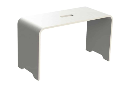 כיסא AVONITE DESIGN למקלחת גדול לבן עם חור 38*70*31 מק