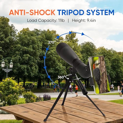 טלסקופ מקצועי לצפיה למרחקים  Spotting Scopes 20-60x60mm