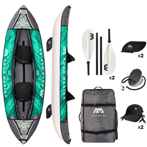  קיאק מתנפח ל 2 אנשים עם משוטים ומשאבה AQUA MARINA Laxo LA320