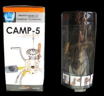 כירת גז אלפינית מתקפלת לשימוש עם מיכל הברגה  KOVEA CAMP 5