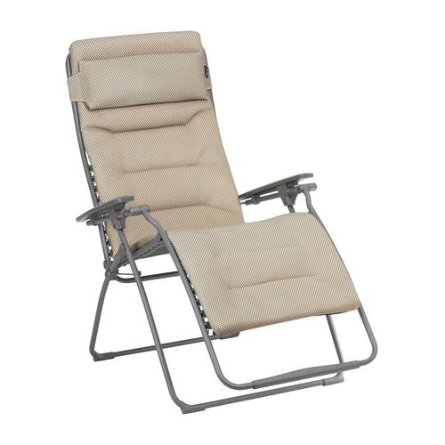 כיסא נוח XL מרופד מוקה מסגרת אפורה FUTURA becomfort
