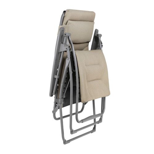 כיסא נוח XL מרופד מוקה מסגרת אפורה FUTURA becomfort