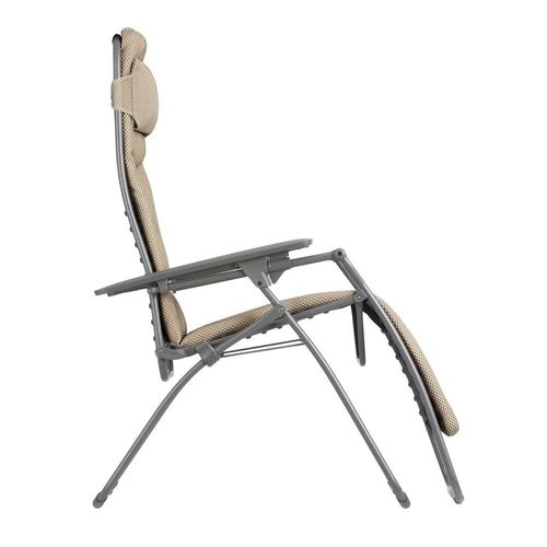 כיסא נוח XL מרופד מוקה מסגרת אפורה FUTURA becomfort