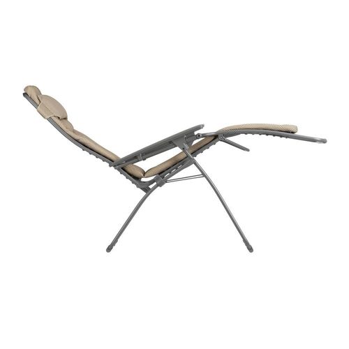 כיסא נוח XL מרופד מוקה מסגרת אפורה FUTURA becomfort