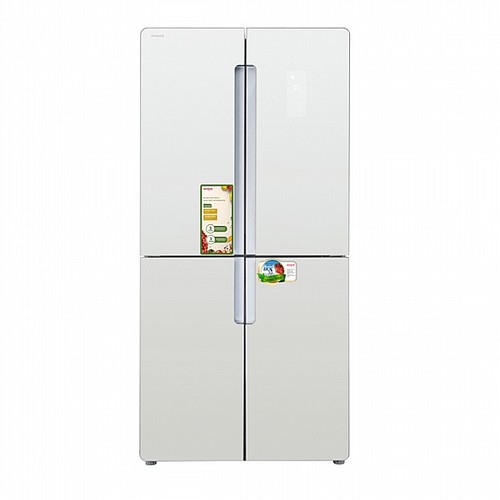 מקרר 4 דלתות זכוכית לבנה NF6500 WG AIWA japan