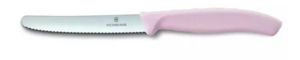 סכין ירקות משוננת ורוד בייבי להב עגול Victorinox 11cm
