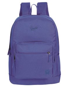 תיק גב אפנתי לנוער עם גב קשיח אורטופדי, ארבע תאי חלוקה, שני תאי בקבוק וקלמר תואם - כחול רויאל