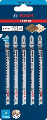 סט 5 מסוריות למסור אנכי, ג'קסון לחיתוך עץ Expert for wood