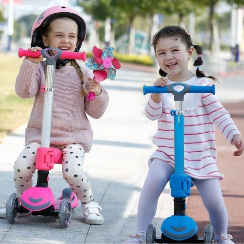 קורקינט ריידר לפעוטות וילדים 2 ב-1 ישיבה ועמידה  3 גלגלים עם אורות – כחול