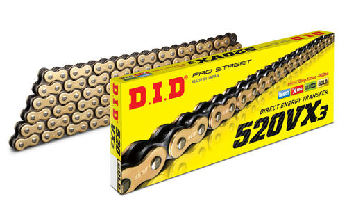 שרשרת הנעה זהב / שחור - DID520VX3 G&B 118