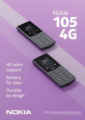Nokia 105 4G BT תומך סים שני כשר
