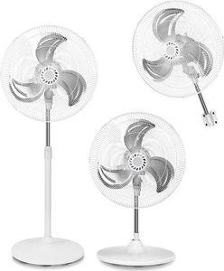 Electro Hanan 20 Inch Industrial 3 In 1 Floor-Wall-Stand Fan 90W White EL-045W