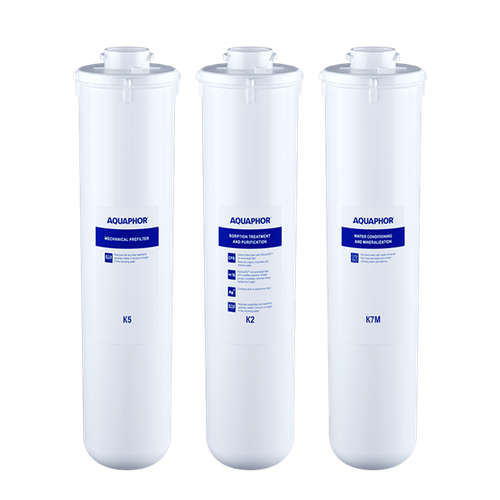 סט סננים למערכת אוסמוזה הפוכה מוריון Morion RO-101S (לא כולל ממברנה)