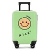 מזוודת הילדים המדהימה SMILE סמיילי ירוק טרולי עליה למטוס 51 סמ