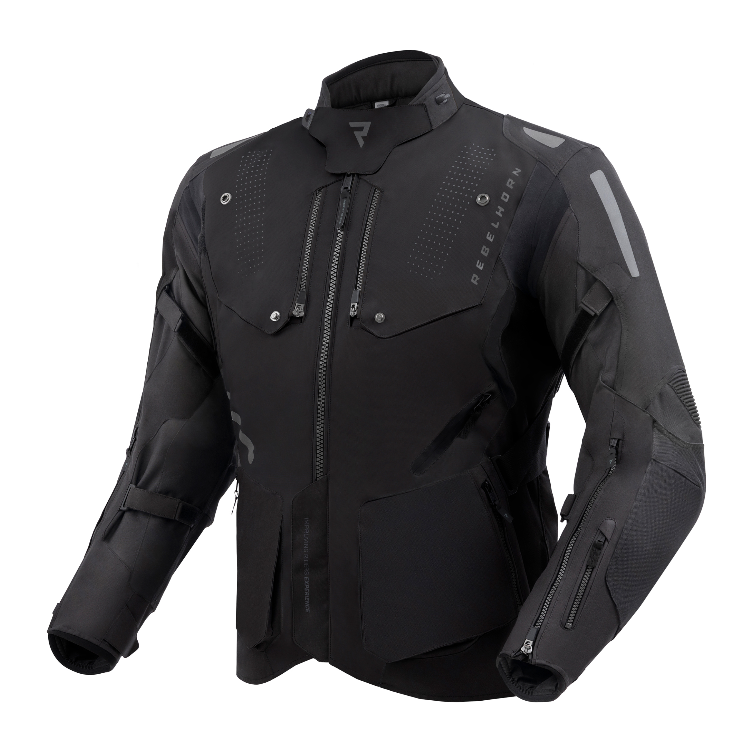 מעיל רב עונתי רבל הורן שחור - REBELHORN HIKER IV TEXTILE JACKET