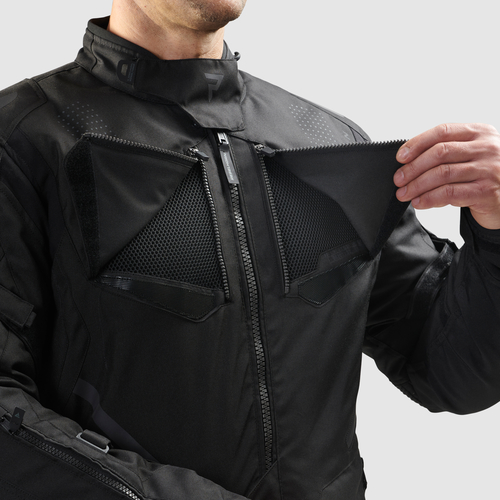 מעיל רב עונתי רבל הורן שחור - REBELHORN HIKER IV TEXTILE JACKET