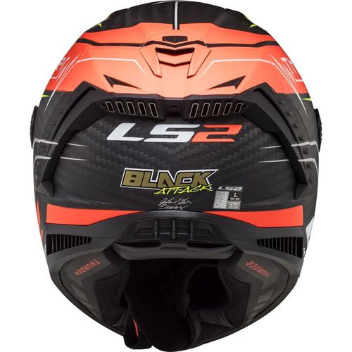 קסדת כביש קרבון מלאה אל אס 2 טנדר LS2 THUNDER CARBON FF805 שחור\אדום\צהוב