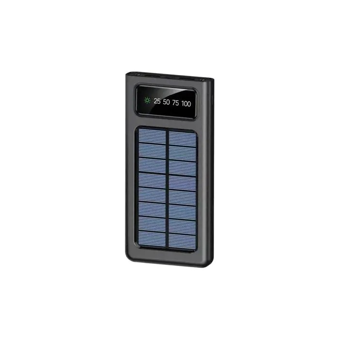 מטען נייד סולארי GPLUS 10000mAh P89 כולל כבלים מובנים ופנס 
