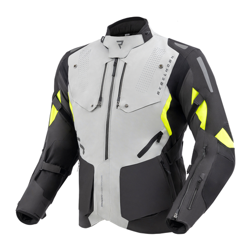 מעיל רב עונתי רבל הורן שחור / אפור / צהוב- REBELHORN HIKER IV TEXTILE JACKET