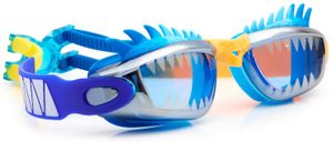 משקפת בריכה מעוצבת לילדים 100% סיליקון עם הגנת UV ומונע אדים - דרקון כחול (גיל 3+) 