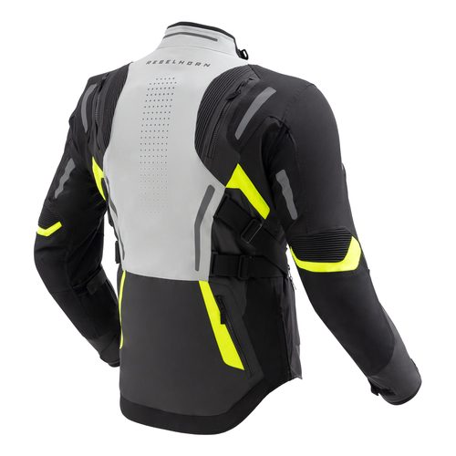 מעיל רב עונתי רבל הורן שחור / אפור / צהוב- REBELHORN HIKER IV TEXTILE JACKET