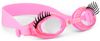משקפת בריכה מעוצבת לילדים 100% סיליקון עם הגנת UV ומונע אדים - ריסים נוצצים ורוד (גיל 3+) 