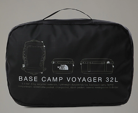 תיק נסיעות BASE CAMP VOYAGER DUFFEL 32L  שחור לבן - The North Face