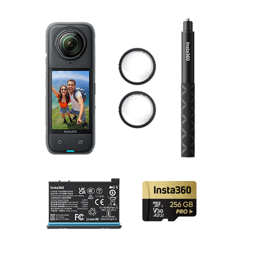 מצלמה עם קיט אביזרים Insta360 X4 Adventure kit