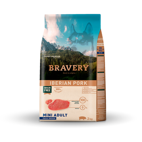Bravery מזון בוגר גזע קטן חזיר 2 ק״ג תזונה מלאה