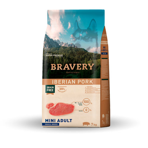 Bravery מזון בוגר גזע קטן חזיר 7 ק״ג ללא דגנים