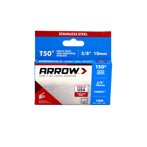 סיכות לאקדח דגם T50/55 מידה 3/8 כמות 1000 יח' ARROW