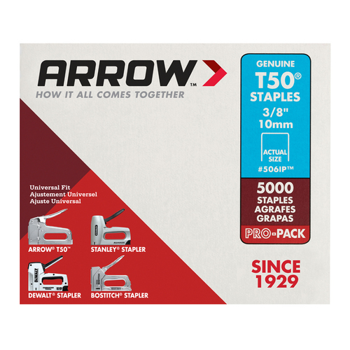 סיכות לאקדח דגם T50/55 מידה 3/8 כמות 5000 יח' ARROW