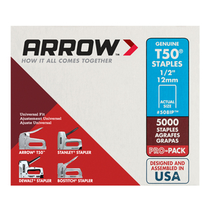 סיכות לאקדח דגם T50/55 מידה 1/2 כמות 5000 יח' ARROW