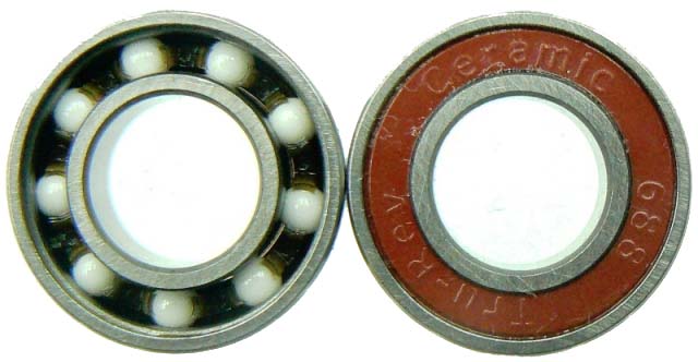 TruRev Ceramic Skate Bearings (20pcs) White