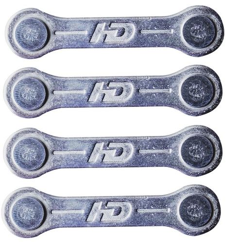 HONDAR Studded Hardware mounting Plates 1.25'' SILVER