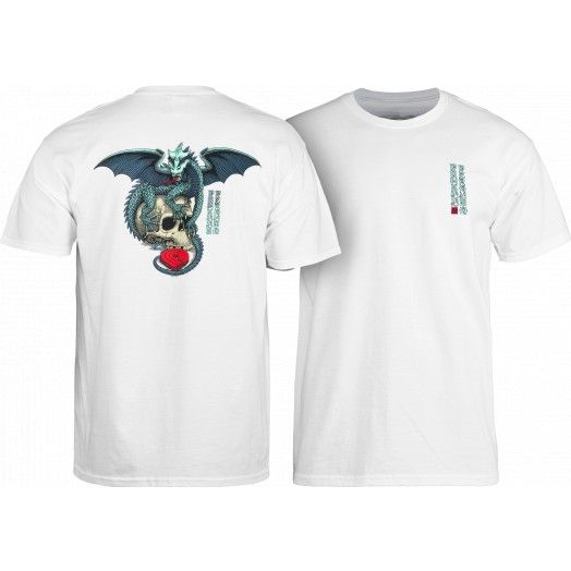 Powell Peralta T-shirt Dragon Skull White-M