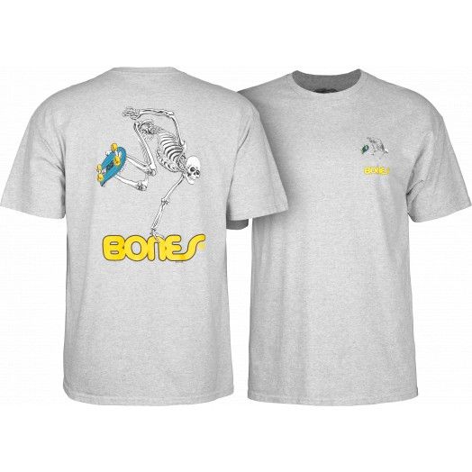 Powell Peralta Skate Skeleton T-shirt - Gray-M