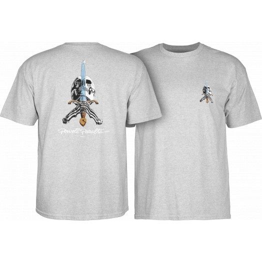 Powell Peralta Skull & Sword T-shirt - Gray-L