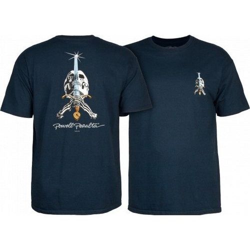 Powell Peralta Skull & Sword T-shirt - Navy-S