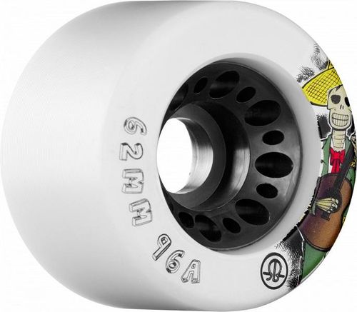 גלגלים לגלגליות Rollerbones Day of the Dead Speed Wheels 62mm x 96a White 8pk