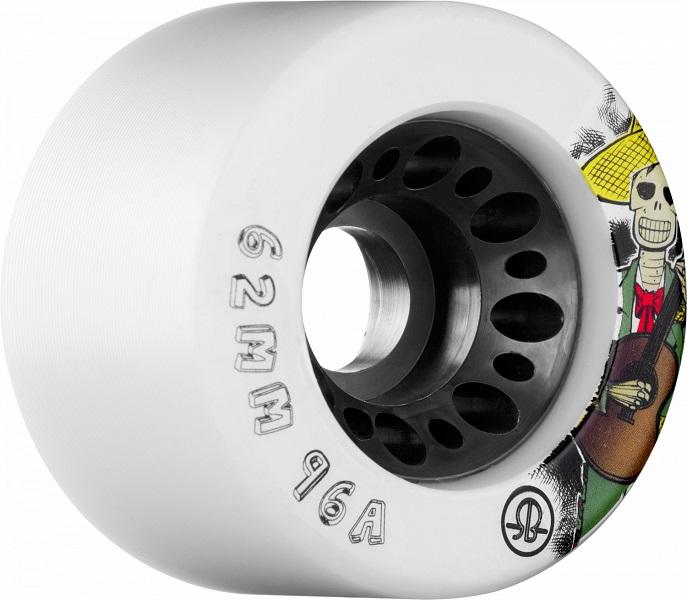 גלגלים לגלגליות Rollerbones Day of the Dead Speed Wheels 62mm x 96a White 8pk