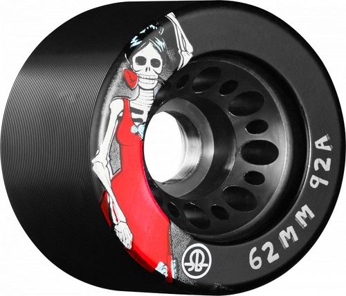 גלגלים לגלגליות Rollerbones Day of the Dead Speed Wheels 62mm x 92a Black 8pk