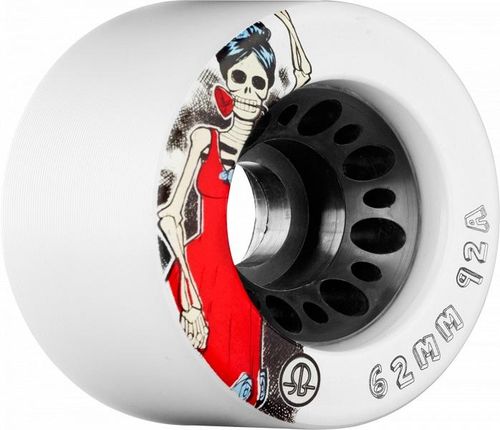 גלגלים לגלגליות Rollerbones Day of the Dead Speed Wheels 62mm x 92a White 8pk