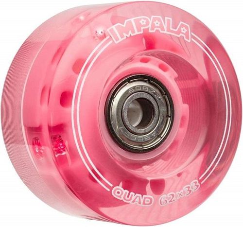 Impala Light Up Rollerskates Wheels Pink 62mm 82A 4pack
