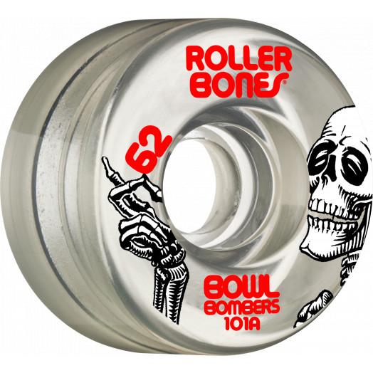 גלגלים לגלגליות Rollerbones Bowl Bombers Wheels Clear 62mm 101A 8pk