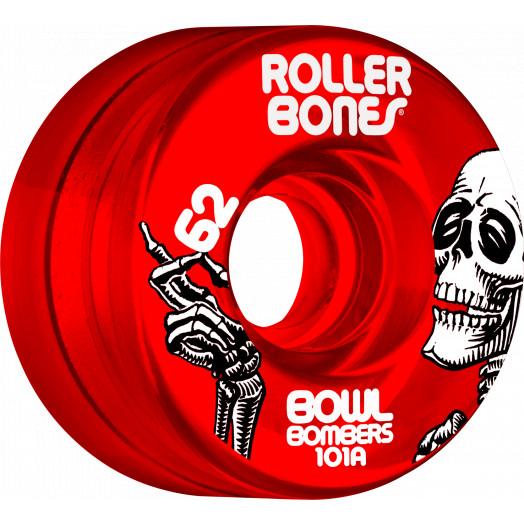 גלגלים לגלגליות Rollerbones Bowl Bombers Wheels Red 62mm 101A 8pk